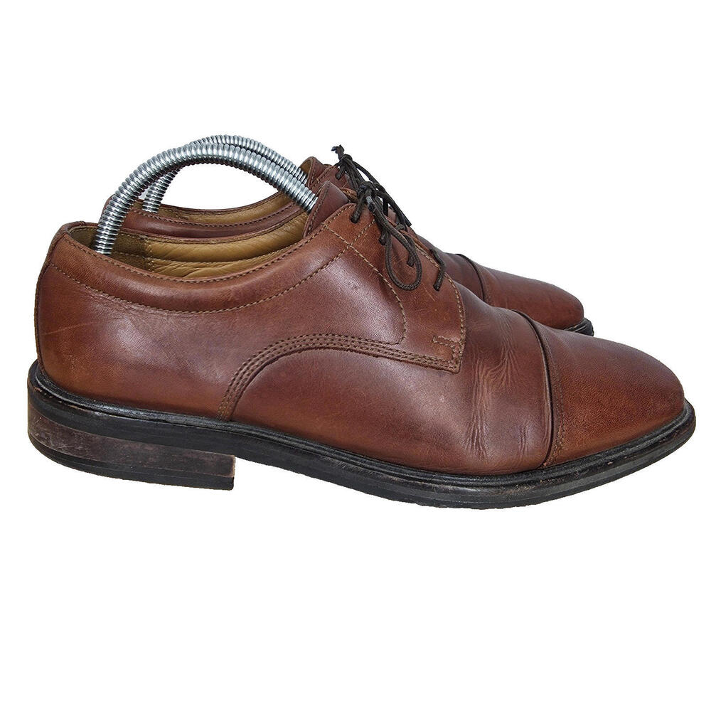 Florsheim Oxford Shoes Mens 8.5 D‎ Brown Leather Cap Toe Derby Shoes 11031-03